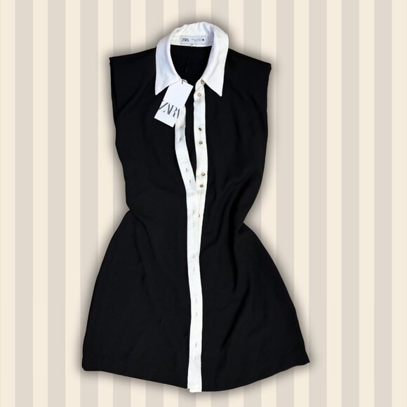 ZARA Mini Button up Dress (NWT) - Picture 2 of 6